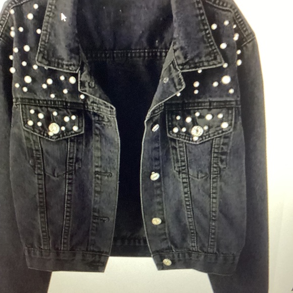 Pearl Beading Denim Jacket